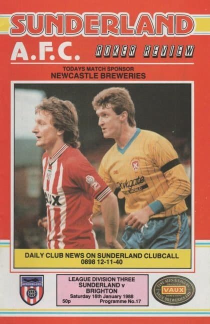 Sunderland v Brighton & Hove Albion 16-Jan-1988