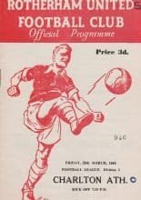 Rotherham United v Charlton Athletic  20-Mar-1964