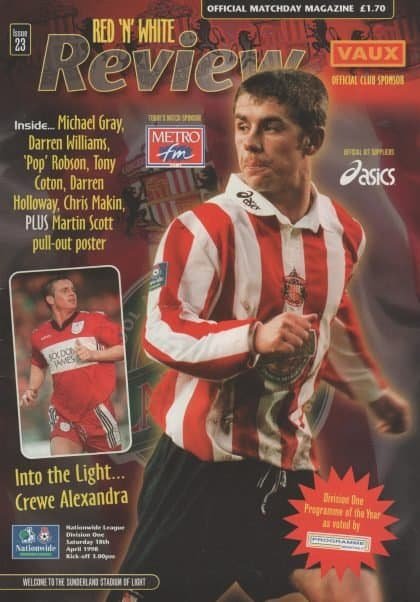 Sunderland v Crewe Alexandra  18-Apr-1998