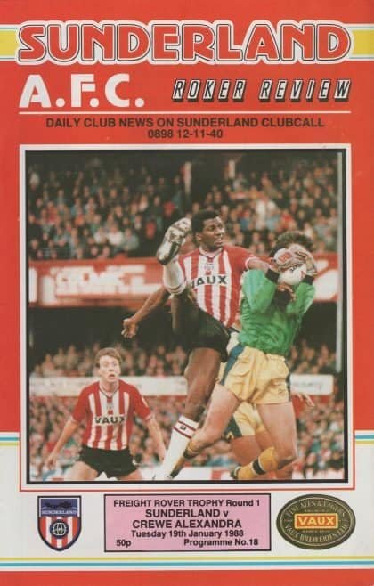 Sunderland v Crewe Alexandra  19-Jan-1988