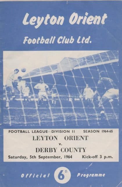 Leyton Orient v Derby County 05-Sep-1964