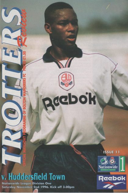 Bolton Wanderers v Huddersfield Town  02-Nov-1996