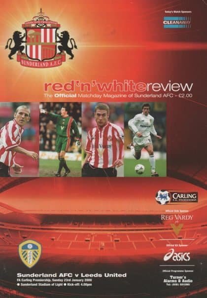 Sunderland v Leeds United 23-Jan-2000