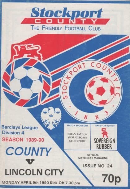 Stockport County v Lincoln City 09-Apr-1990
