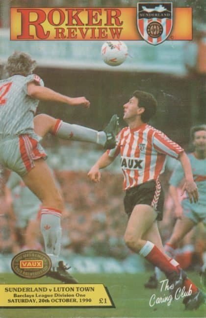 Sunderland v Luton Town 20-Oct-1990