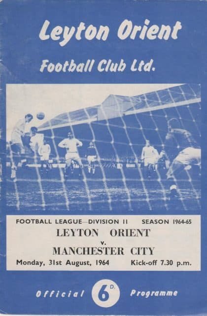 Leyton Orient v Manchester City 31-Aug-1964