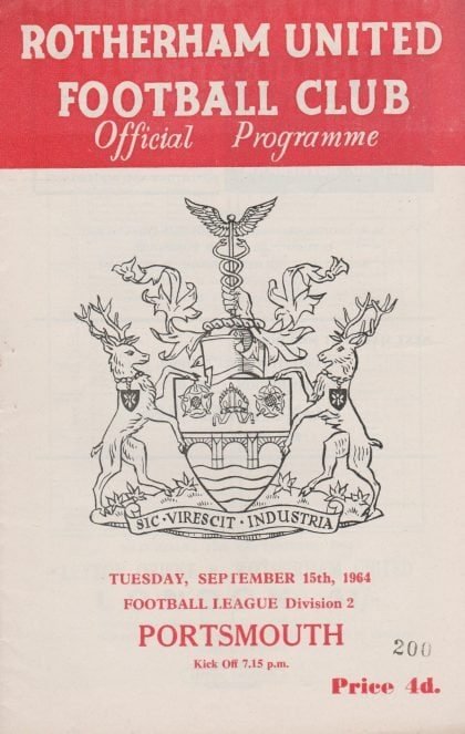 Rotherham United v Portsmouth  15-Sep-1964