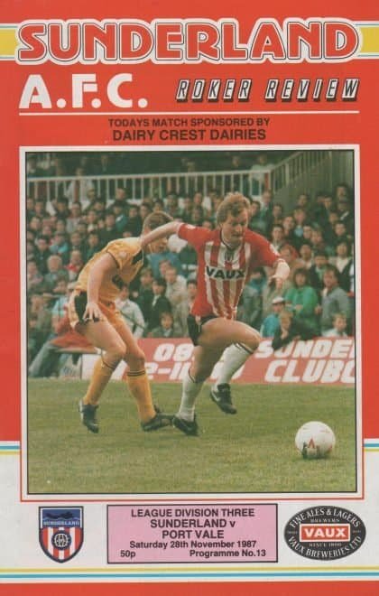 Sunderland v Port Vale  28-Nov-1988