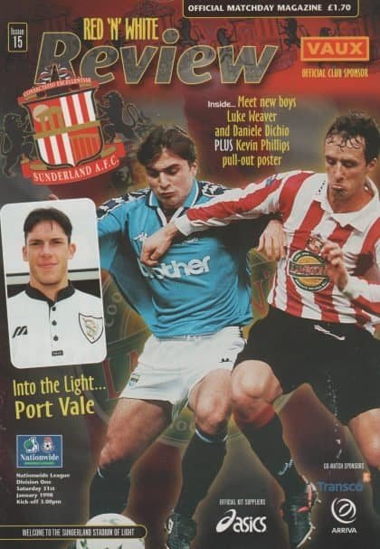 Sunderland v Port Vale 31-Jan-1998