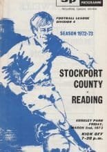 Stockport County v Reading 02-Mar-1973