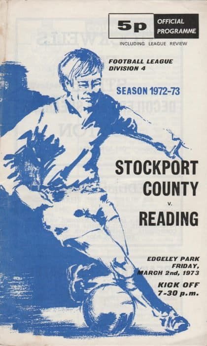 Stockport County v Reading 02-Mar-1973