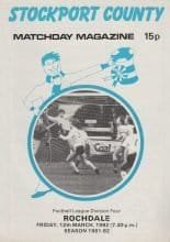 Stockport County v Rochdale 12-Mar-1982