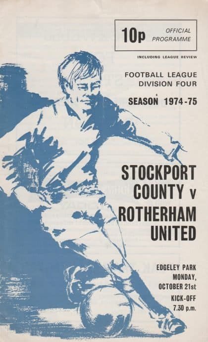 Stockport County v Rotherham United  21-Oct-1974