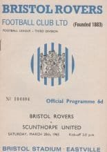 Bristol Rovers v Scunthorpe United  20-Mar-1965