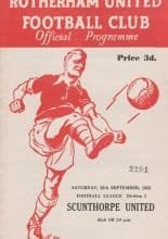 Rotherham United v Scunthorpe United 28-Sep-1963