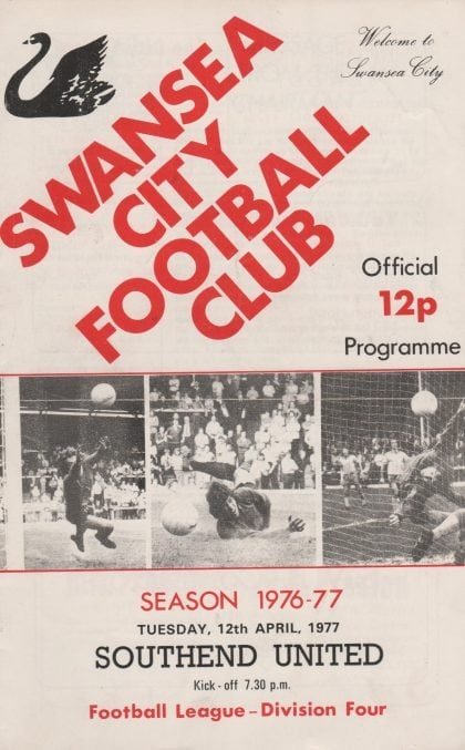 Swansea City v Southend United 12-Apr-1977