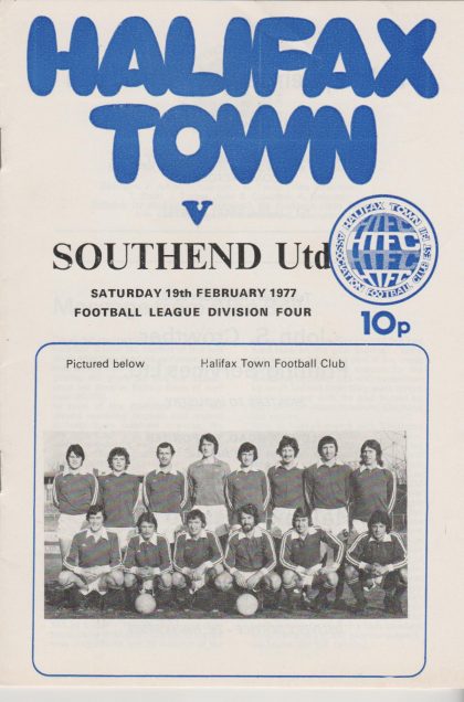 Halifax Town v Southend United  19-Feb-1977