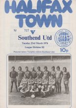 Halifax Town v Southend United  23-Mar-1976