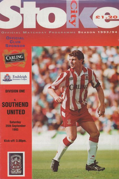 Stoke City v Southend United 25-Sep-1993