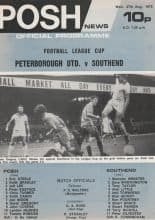 Peterborough United v Southend United  27-Aug-1975