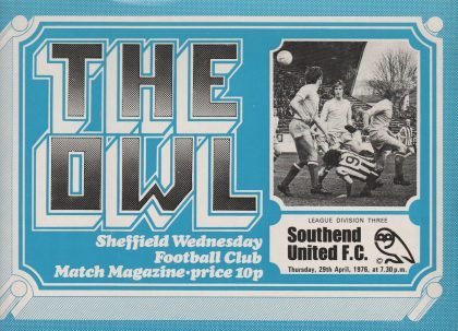Sheffield Wednesday v Southend United 29-Apr-1976