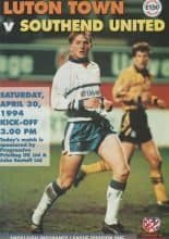 Luton Town v Southend United 30-Apr-1994