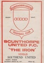 Scunthorpe United v Southend United  05-Mar-1977