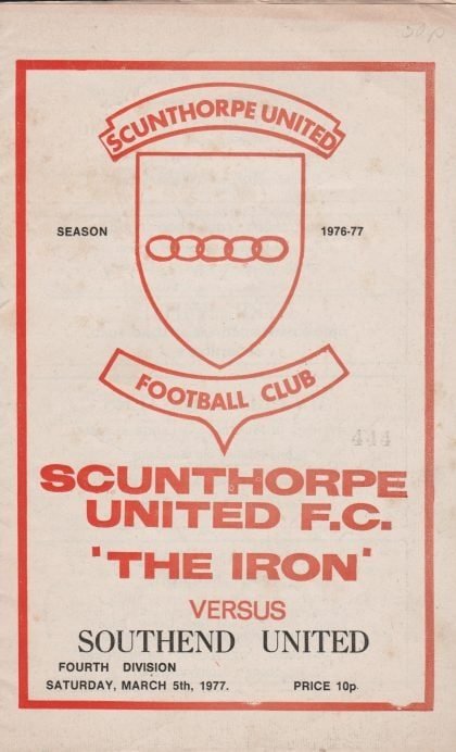 Scunthorpe United v Southend United  05-Mar-1977