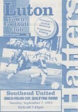 Luton Town v Southend United 07-Sep-1993