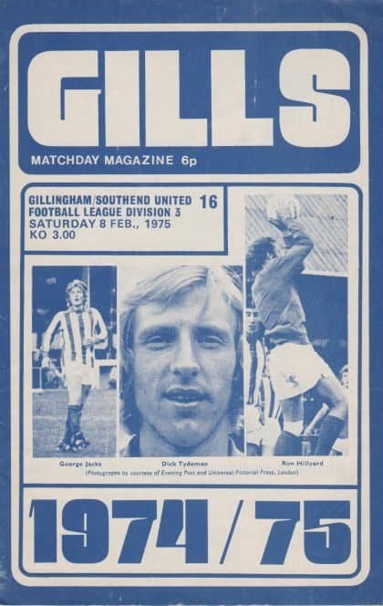 Gillingham v Southend United  08-Feb-1975