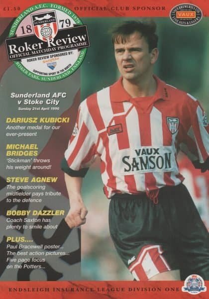 Sunderland v Stoke City 21-Apr-1996