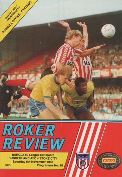 Sunderland v Stoke City 05-Nov-1988
