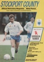 Stockport County v Tranmere Rovers 29-Aug-1988