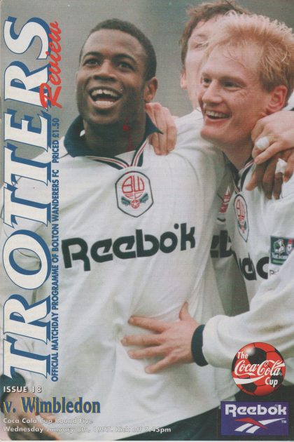 Bolton Wanderers v Wimbledon  08-Jan-1997