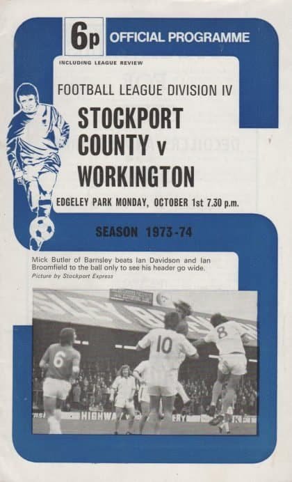 Stockport County v Workington 01-Oct-1973