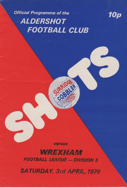 Aldershot v Wrexham 03-Apr-1976
