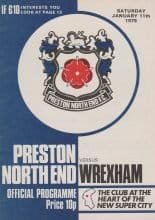 Preston North End v Wrexham 11-Jan-1975