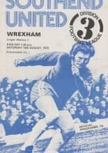 Southend United v Wrexham 12-Aug-1972