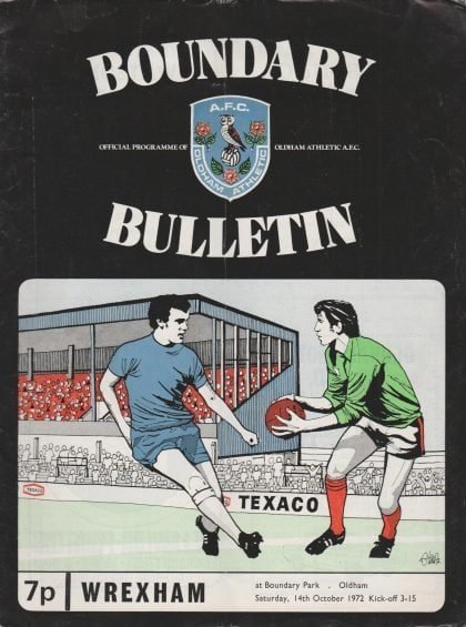 Oldham Athletic v Wrexham 14-Oct-1972