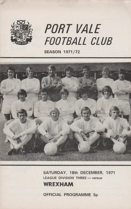 Port Vale v Wrexham 18-Dec-1971