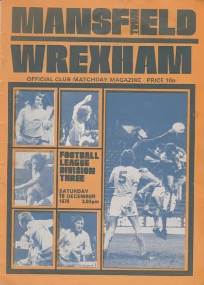 Mansfield Town v Wrexham  18-Dec-1976