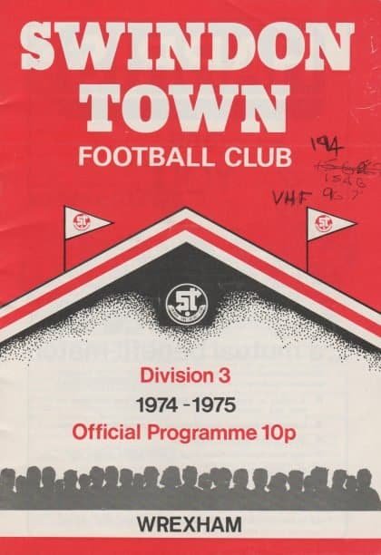 Swindon Town v Wrexham 19-Oct-1974