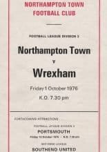Northampton Town v Wrexham  01-Oct-1976