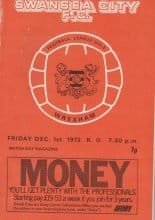 Swanseas City v Wrexham 01-Dec-1972