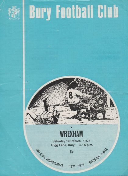 Bury v Wrexham 01-Mar-1975