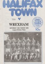 Halifax Town v Wrexham  20-Mar-1976