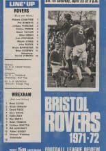 Bristol Rovers v Wrexham 22-Apr-1972