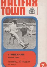 Halifax Town v Wrexham  22-Aug-1972