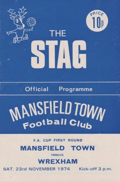 Mansfield Town v Wrexham  23-Nov-1974