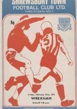 Shrewsbury Town v Wrexham 23-Feb-1973